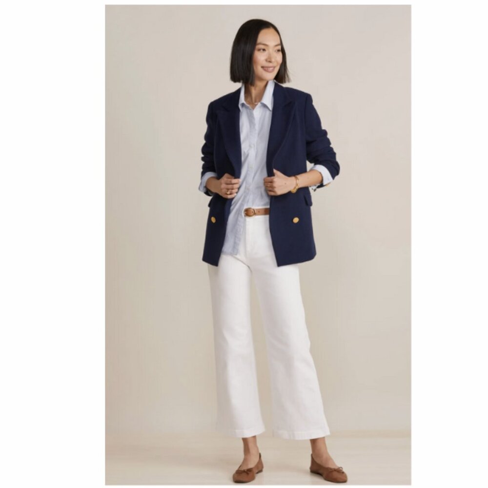 Vineyard Vines Women's Mariner Crop White Denim Jeans Size 28" Waist - Picture 4 of 5